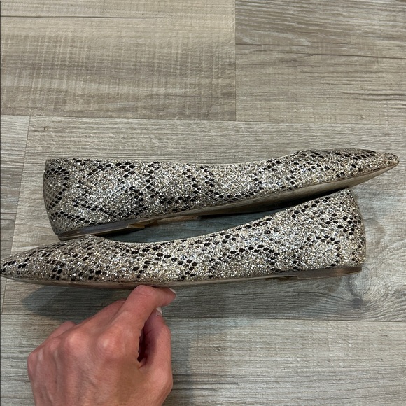 J.Crew Audrey silver, gold and black metallic flats, size 8 1/2 - Picture 3 of 8